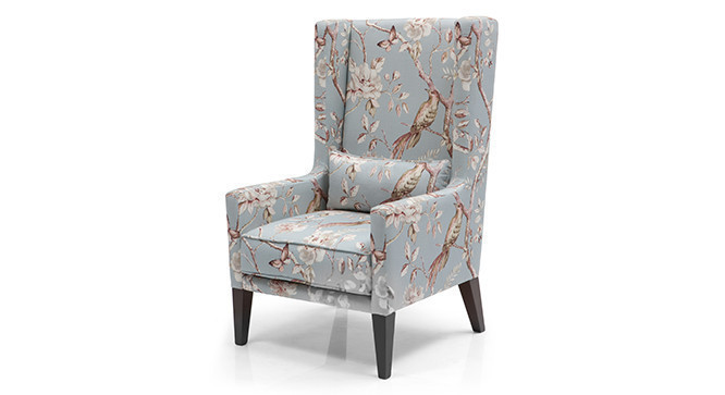 Slogan Wing Chair(Blue Nightingale)